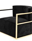 Fauteuil pivotant noir Emilio