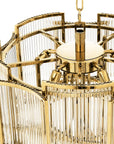 Lustre doré en verre Jet Set
