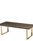 Table de salle à manger en chêne brun Melchior S