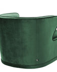 Fauteuil pivotant vert Dorset
