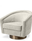 Fauteuil pivotant Catene velours beige
