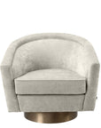 Fauteuil pivotant Catene velours beige