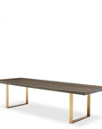 Table rectangulaire en chêne brun Melchior L