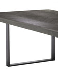 Table de salle à manger en chêne finition bronze Melchior L