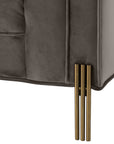 Canapé matelassé Sienna en velours gris
