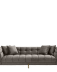 Canapé matelassé Sienna en velours gris