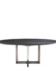 Table de salle à manger ovale en bois fumé Melchior