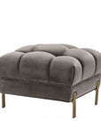 Tabouret Sienna en velours gris