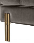 Tabouret Sienna en velours gris