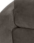 Fauteuil gris en velours Candice