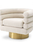 Fauteuil pivotant Maguire blanc crème
