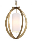 Lustre lanterne dorée en laiton Luciano
