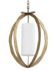 Lustre lanterne dorée en laiton Luciano