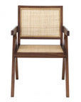 Chaise de salle à manger marron en rotin Aristide