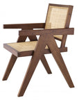Chaise de salle à manger marron en rotin Aristide