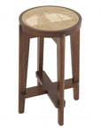 Tabouret de bar marron en rotin S Dareau