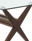 Table à manger marron en verre Maynor