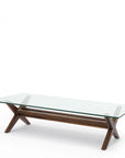 Table basse marron en verre Maynor