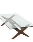 Table basse marron en verre Maynor