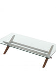 Table basse marron en verre Maynor