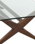 Table basse marron en verre Maynor