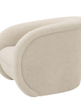 Fauteuil pivotant blanc crème Cristo