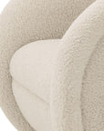 Fauteuil pivotant blanc crème Cristo