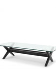 Table basse noire en verre Maynor
