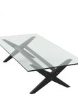 Table basse noire en verre Maynor