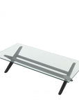 Table basse noire en verre Maynor