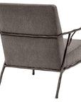 Fauteuil d'appoint gris marron Antico
