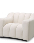Fauteuil bouclé crème Kelly