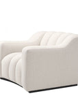Fauteuil bouclé crème Kelly
