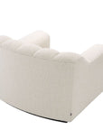 Fauteuil bouclé crème Kelly