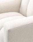 Fauteuil bouclé crème Kelly