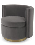 Fauteuil pivotant gris Amanda