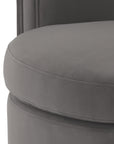 Fauteuil pivotant gris Amanda