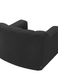Fauteuil bouclé noir Kelly