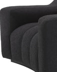 Fauteuil bouclé noir Kelly