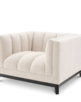 Fauteuil Ditmar bouclé crème
