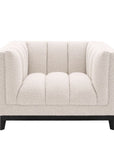 Fauteuil Ditmar bouclé crème