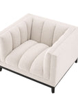 Fauteuil Ditmar bouclé crème