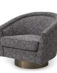 Fauteuil pivotant Catene en tissu Cambon noir