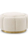 Pouf bouclé crème Inger