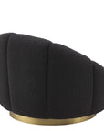 Fauteuil pivotant bouclé noir Inger