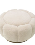 Pouf molletonné crème