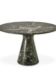 Table de salle à manger ronde en marbre noir Turner