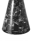 Table de salle à manger ronde en marbre noir Turner