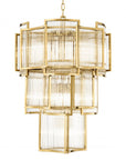 Lustre doré en verre Jet Set