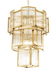 Lustre doré en verre Jet Set